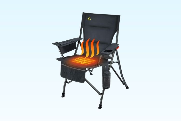 KINGS TREK Camping Chair Heated Foldable