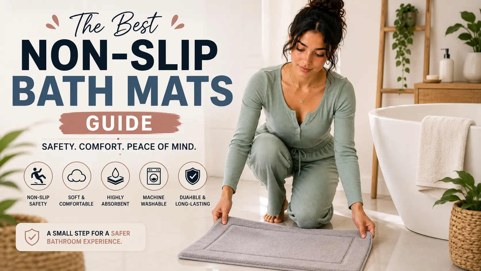 Best Non Slip Bath Mats for Bathrooms (Safety, Comfort and Style Guide)