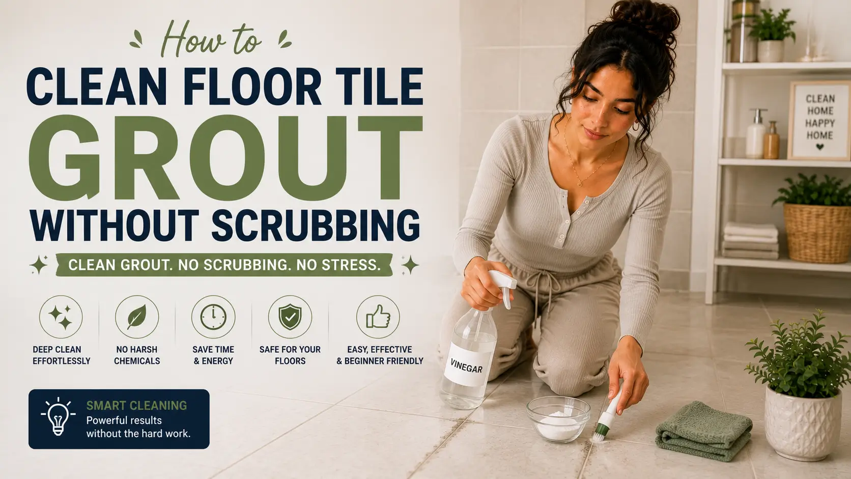 How to Clean Floor Tile Grout Without Scrubbing