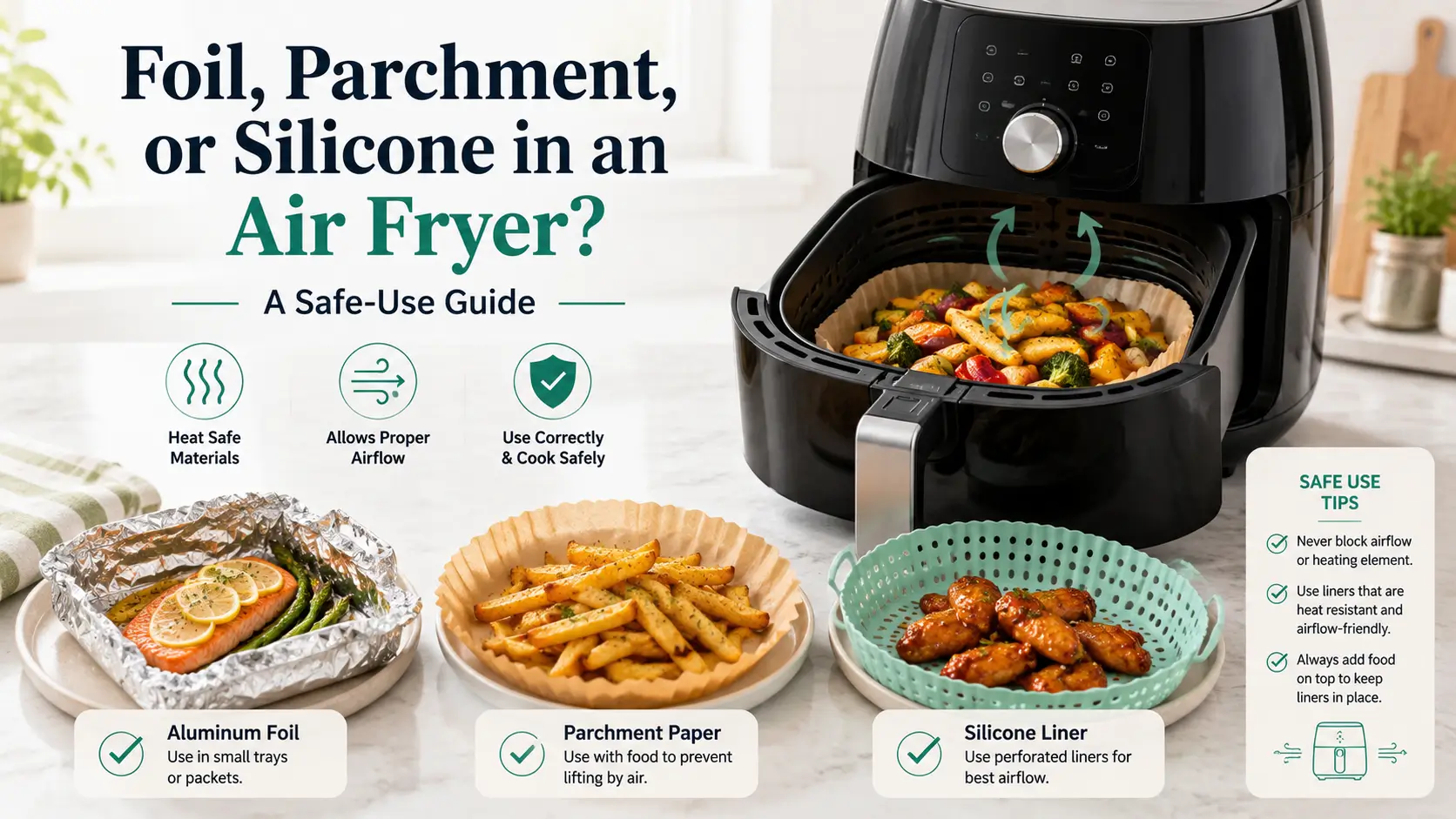 Can You Put Foil, Parchment, or Silicone in an Air Fryer