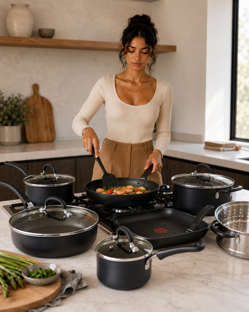 T fal Ultimate Hard Anodized 17 Piece Set